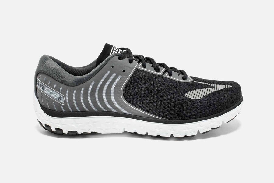 Brooks Herren PureFlow 6 Laufschuhe Schwarz/Grau Sale 13-143507